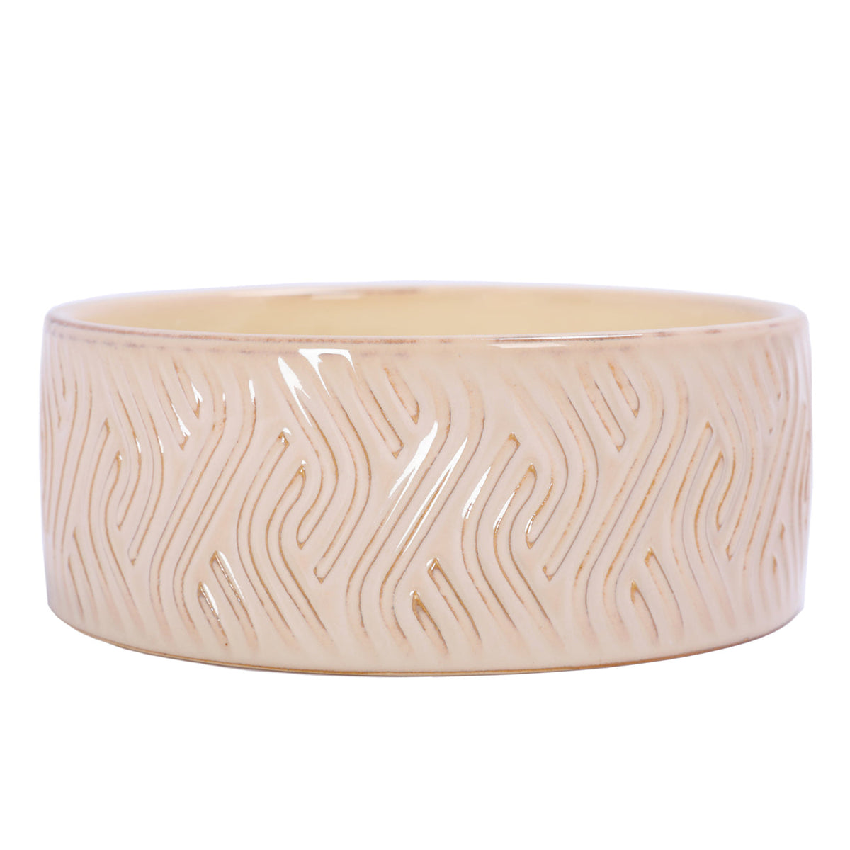 Sienna Triple-Wick Ceramic Candle Bowl – Ivory