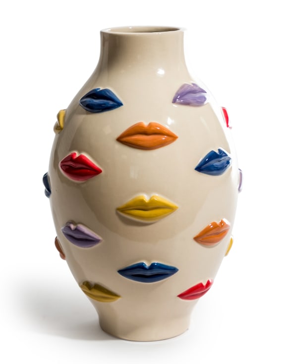 Multi-Lips Ceramic Statement Vase – Large