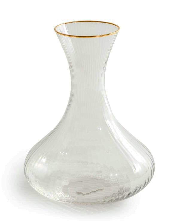Italia Glass Wine Decanter – Gold Rim
