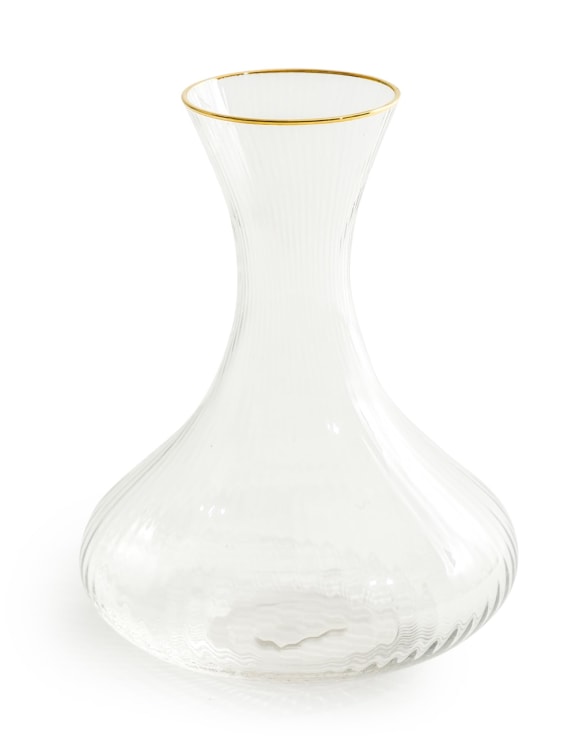 Italia Glass Wine Decanter – Gold Rim