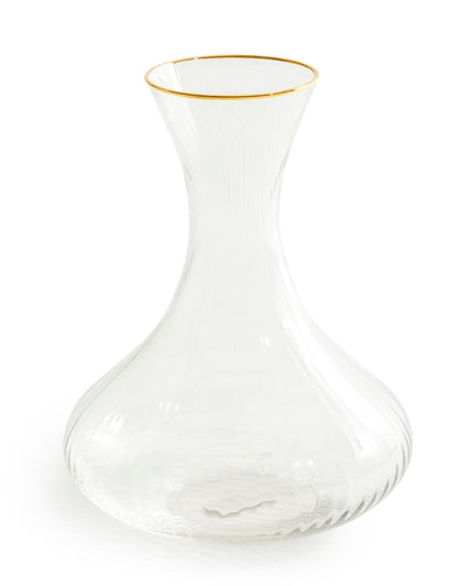 Italia Glass Wine Decanter – Gold Rim