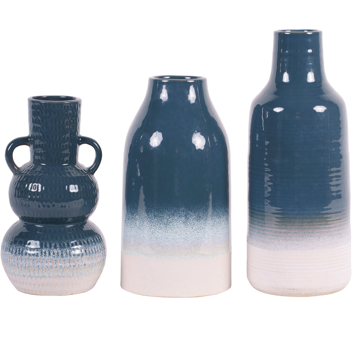 Laneham Stoneware Vase – Blue, Large