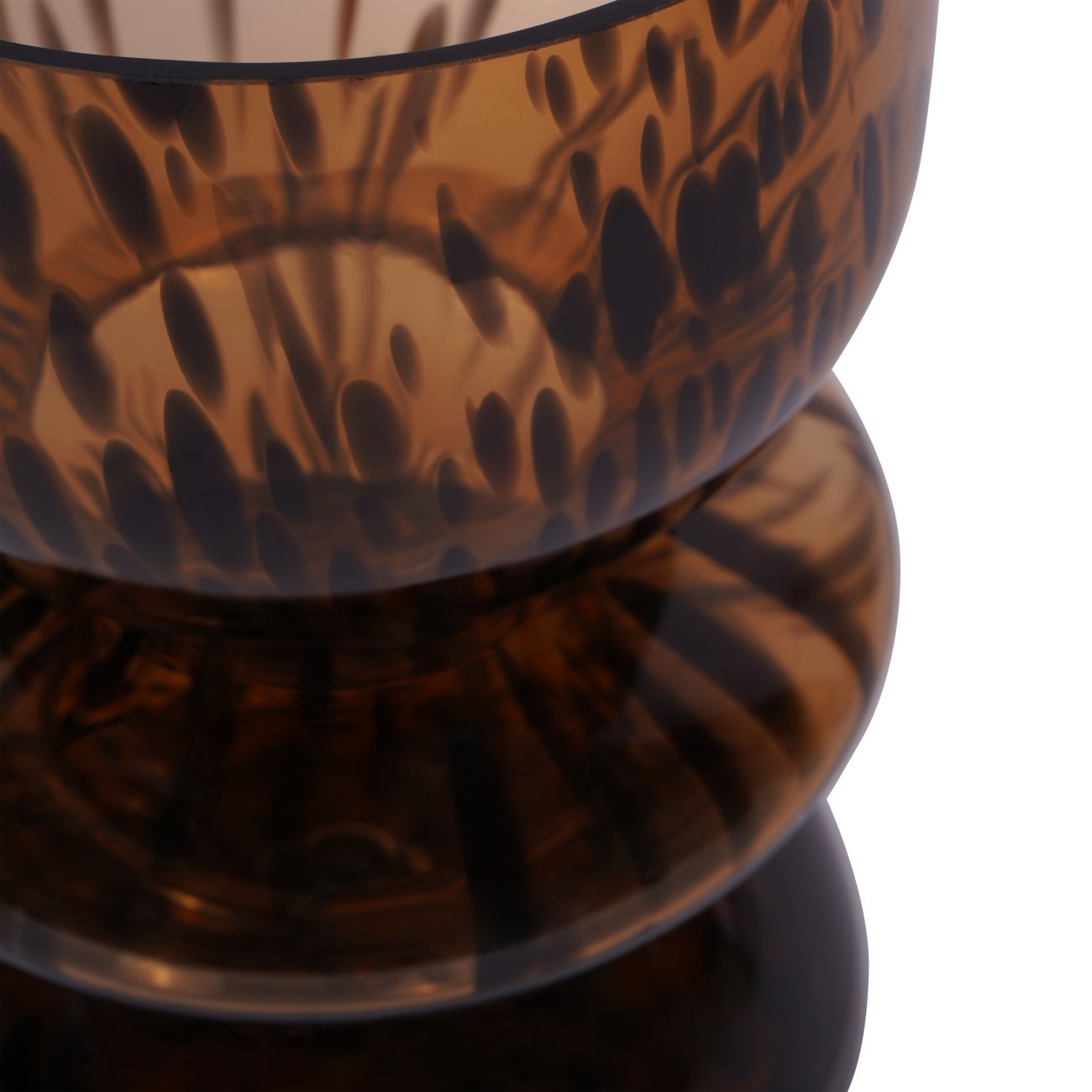 Soren Tortoiseshell Glass Vase & Candle Holder – 24cm