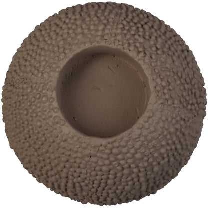 Textured Concrete Sphere Candle Holder – Small