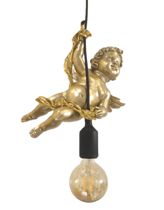 Cherub Ceiling Pendant Light – Antique Gold