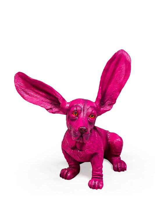 Surprised Basset Decorative Sculpture – Purple