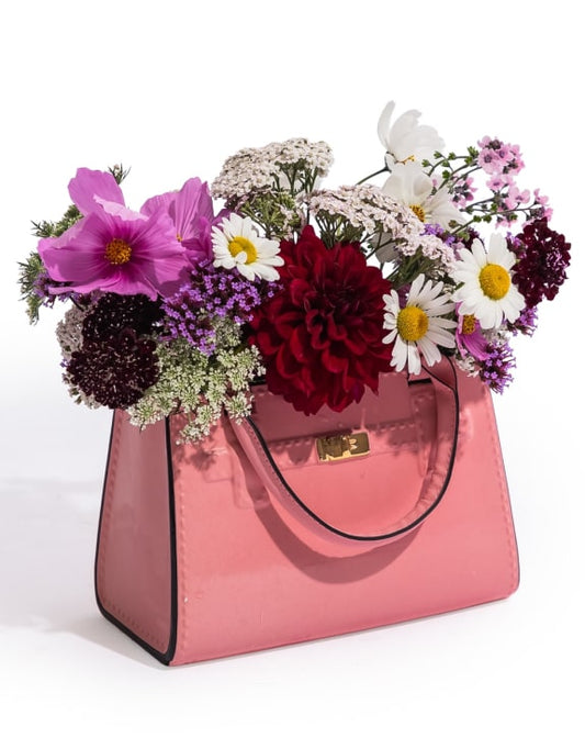Ceramic Handbag Vase – Light Pink