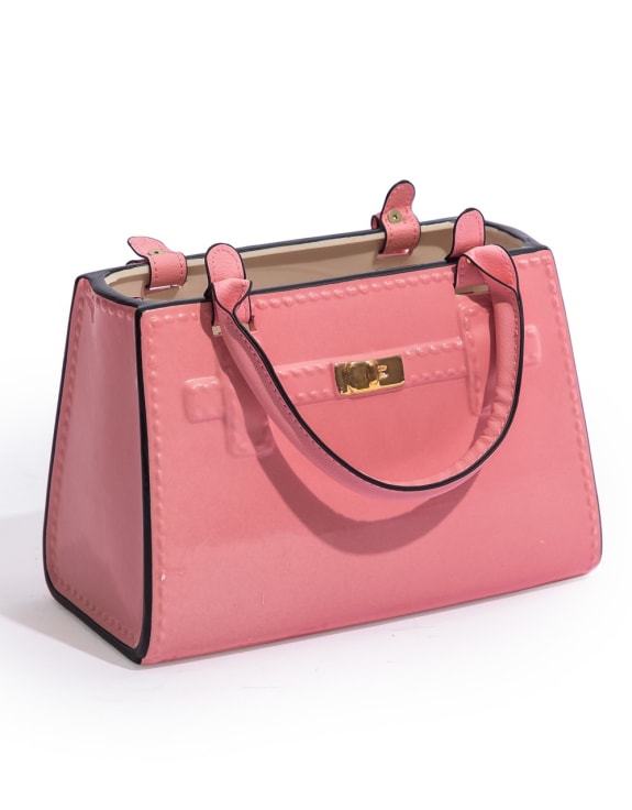 Ceramic Handbag Vase – Light Pink