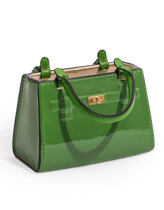 Ceramic Handbag Vase – Green