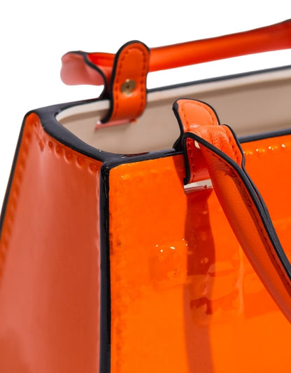 Ceramic Handbag Vase – Bright Orange