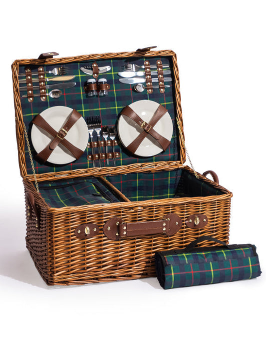 Highland Tartan Picnic Hamper for Four