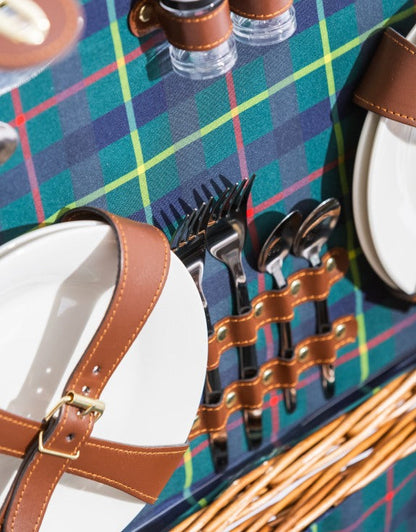 Highland Tartan Picnic Hamper for Four