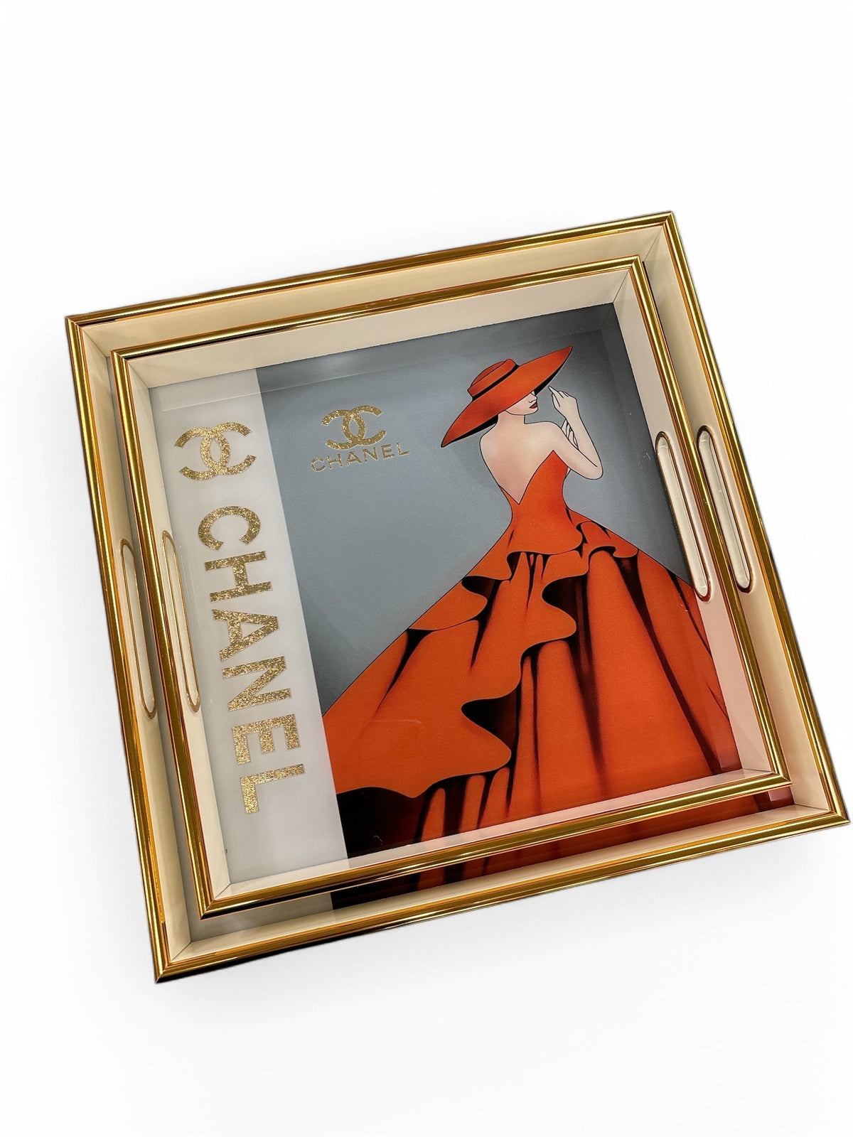 Glamour Square Decorative Tray Set – 2 Piece