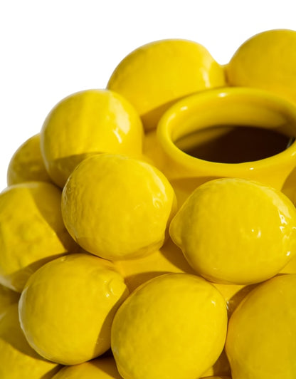 Multi-Lemon Ceramic Statement Vase – Large